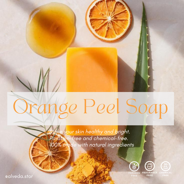 "Alveda Orange Peel Brightening Soap | Anti-Tan & Glow”