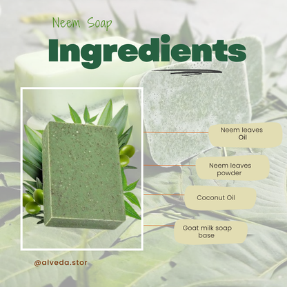 "Alveda Neem & Aloe Herbal Soap | Anti-Acne & Healing”